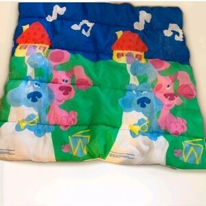 Vintage Kids Blues Clues Blue Magenta Sleeping Bag 2000 Viacom 30x57 Nick Jr Y2k
